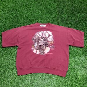 Vintage 1995 Native-American Wolf Sweatshirt Womens 2XL 25x26 Boxy